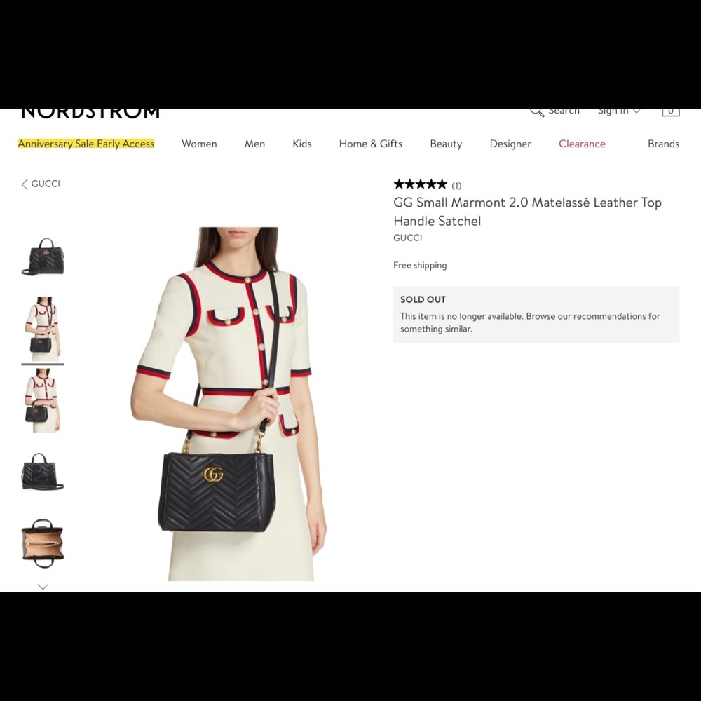 GG Marmont small red tote bag - Picture 10 of 10